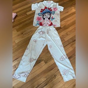 Silk anime pajama set